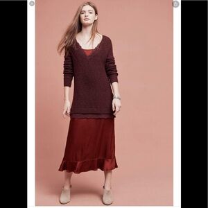 NWT Anthropologie Knitted & Knotted Lace Betten Sweater Medium